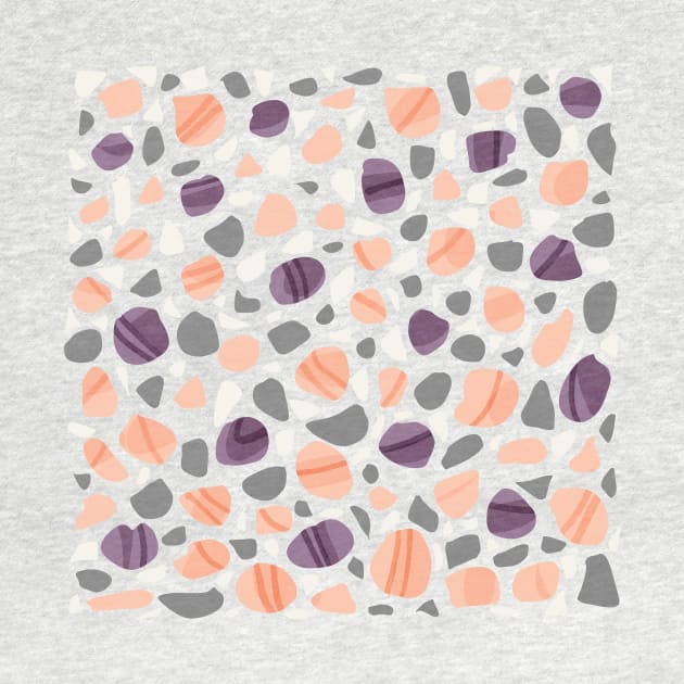 Abstract Graphic Beige Purple  Stones Art image GC-119-1 by GraphicCharms